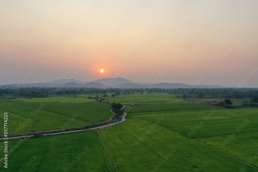 Scenic view in farms of Tak Thailand