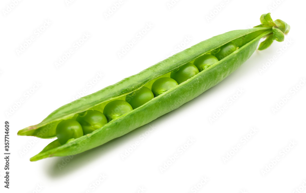 Tasty fresh peas on white background Tasty fresh peas on white background
