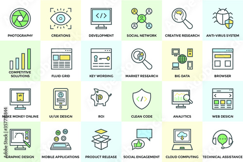 Seo and Development Vector Icons