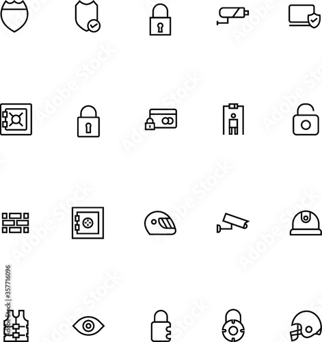 Security Line Vector Icons