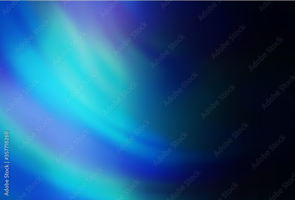 Fototapeta premium Dark BLUE vector blurred background.