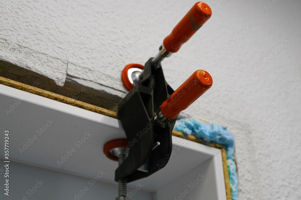 mounting a door frame with wedges mounting a door frame with wedges