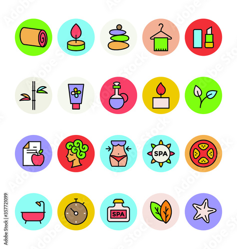 SPA Colored Vector Icons