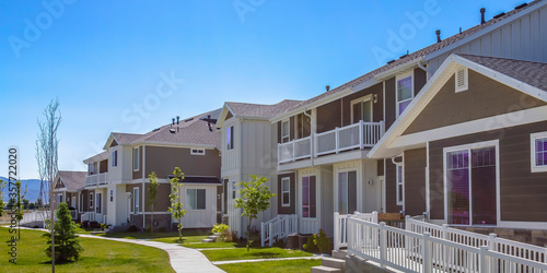 Scenic residential neighborhood in Daybreak Utah with mountain and sky view