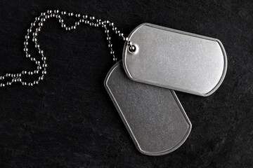 Old military dog tags - Blank