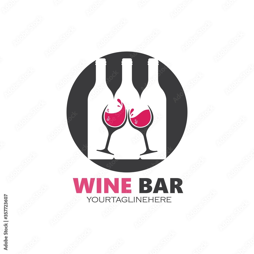 wine logo icon vector illustration design wine logo icon vector illustration design