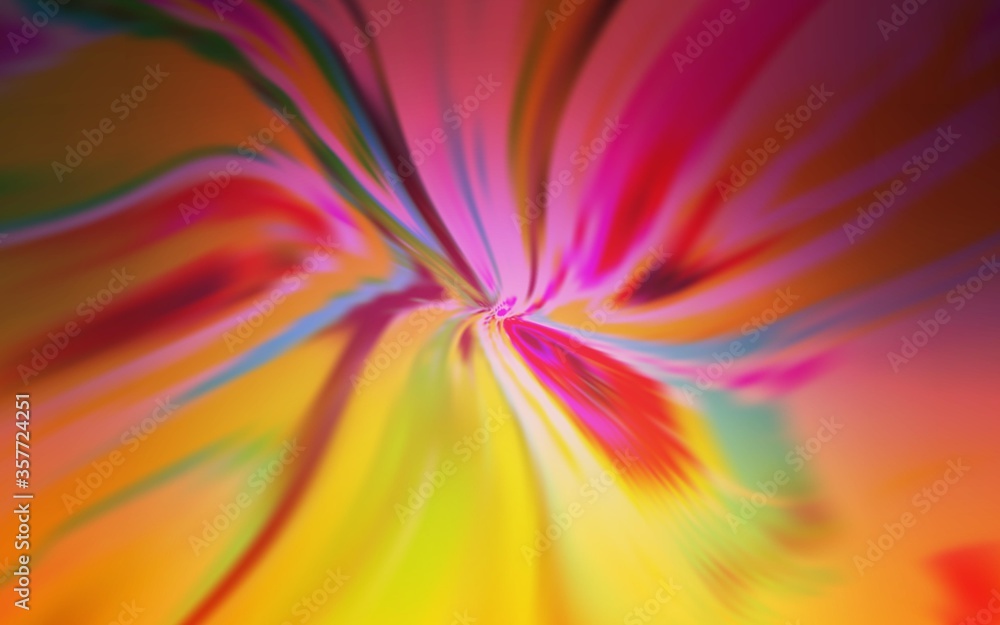 Light Pink, Yellow vector pattern with curved lines.