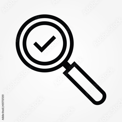 outline complate search icon vector illustration
