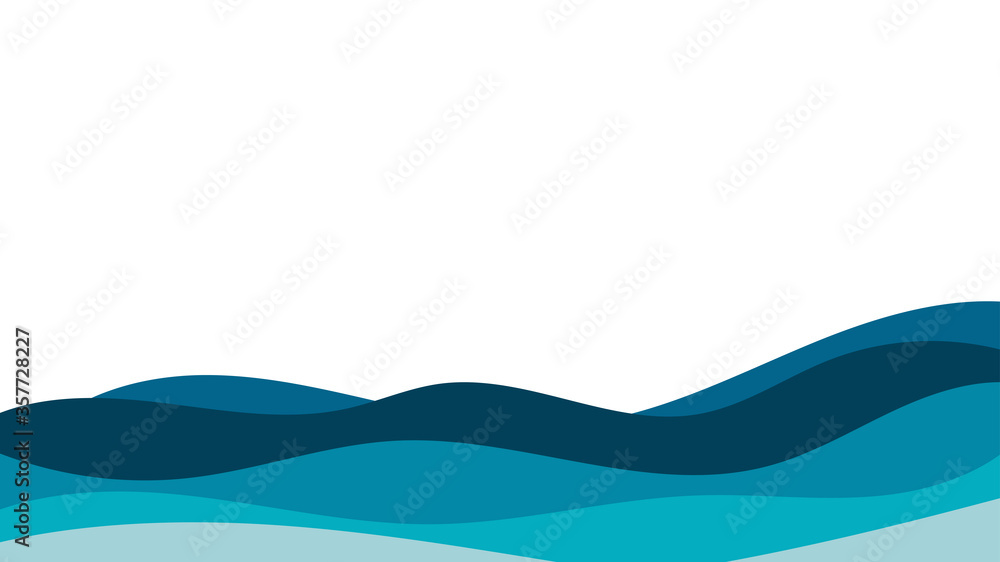 Fototapeta premium Abstract colorful background of color waves. Template for flyer, cover or banner