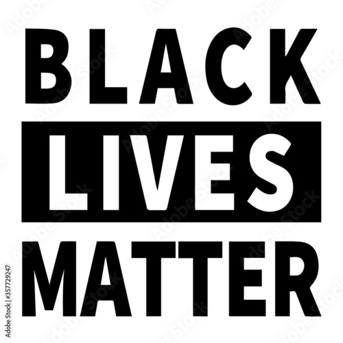 BLM. Black and white illustration depicting Black Lives Matter Text. EPS Vector 