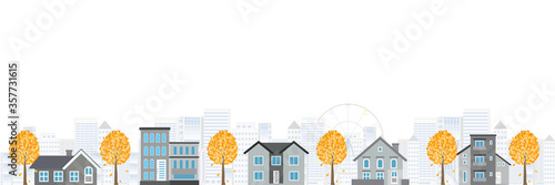 紅葉　秋　家　背景