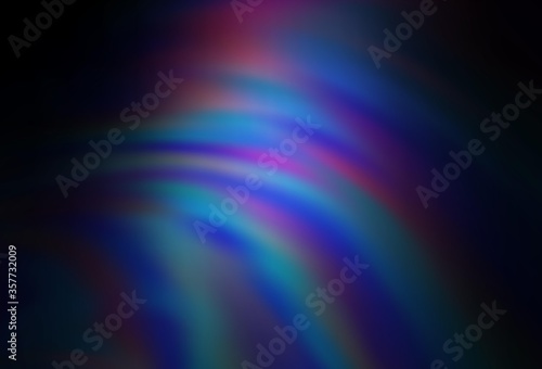 Dark Pink, Blue vector texture with curved lines.