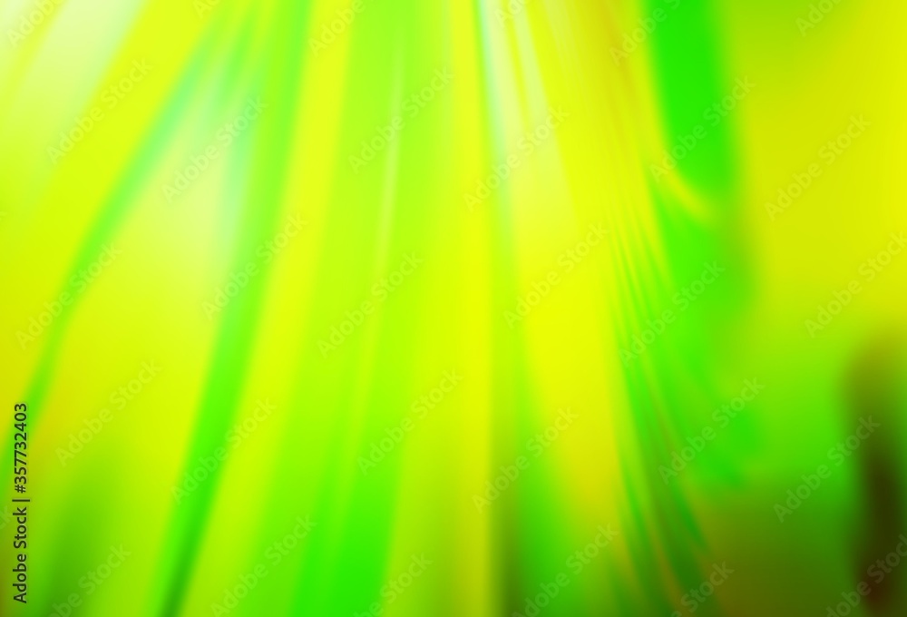 Obraz premium Light Green, Yellow vector blurred shine abstract background.