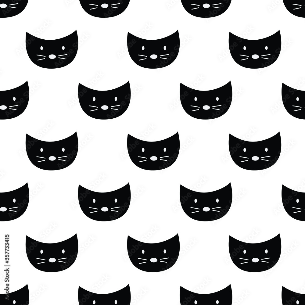 seamless pattern, cat art surface design for fabric scarf and decor seamless pattern, cat art surface design for fabric scarf and decor