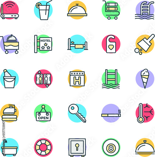 Hotel & Restaurant Cool Vector Icons