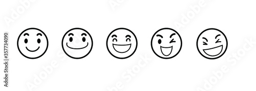 にこちゃんマーク（アイコン）白黒