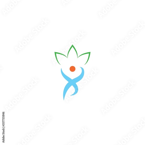 Human character logo sign Health care logo -