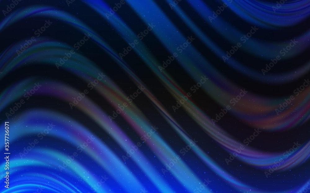 Dark BLUE vector background with galaxy stars.