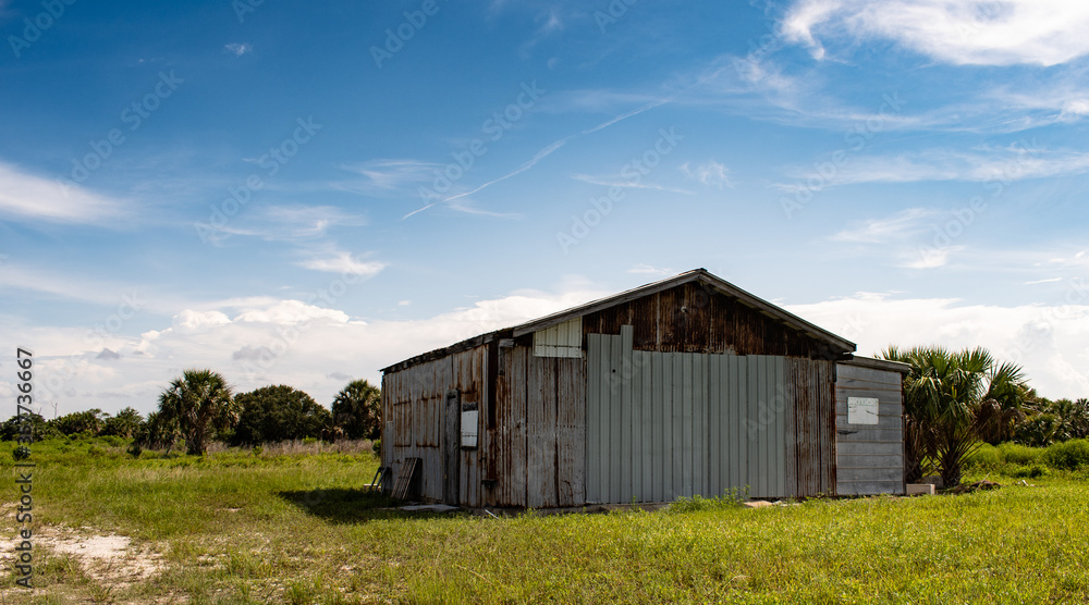 old barn in the field old barn in the field
