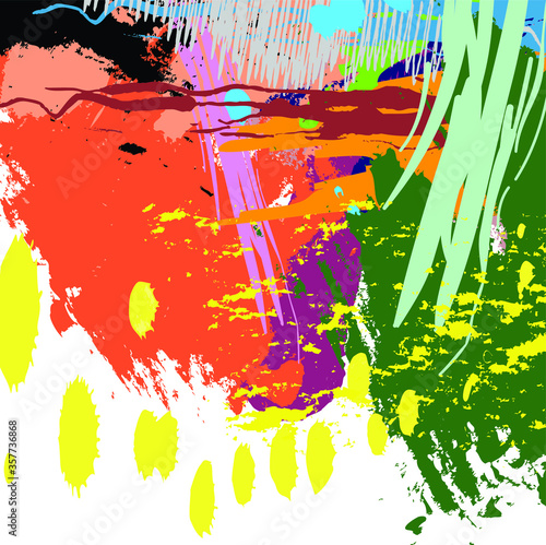 Abstract colourful paint brush and strokes, splash colours pattern background. Creative nice hand drawn and stripes texture for your design