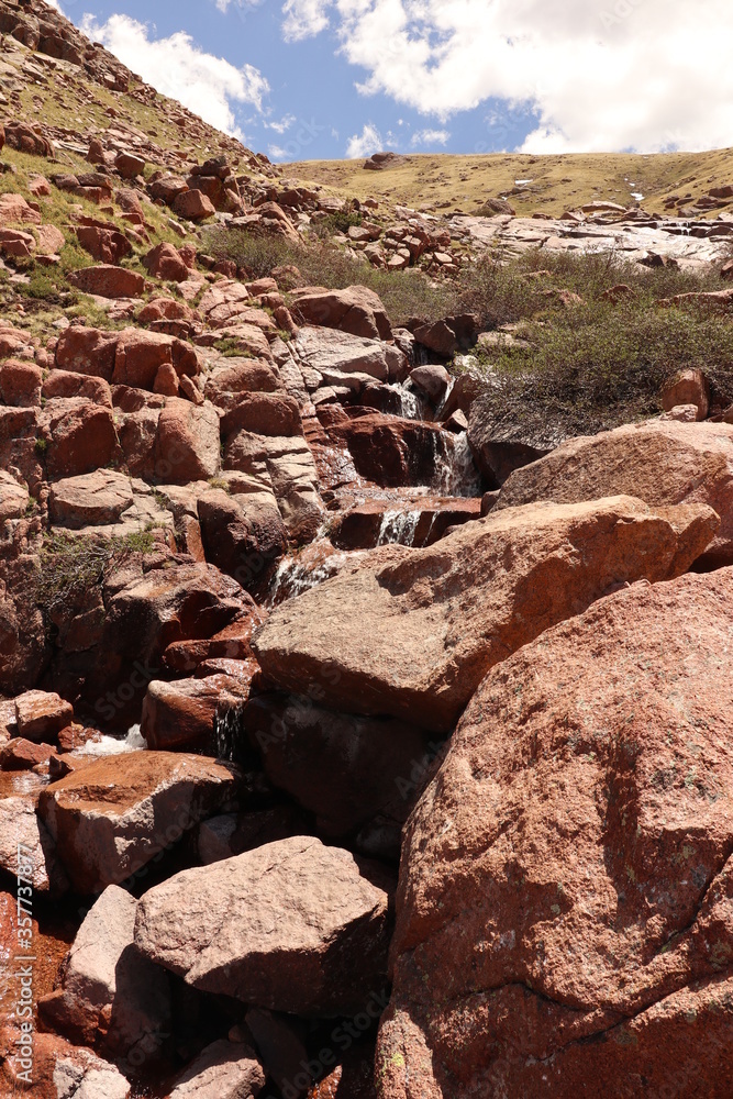 Oil Creek splashing down over the rocks