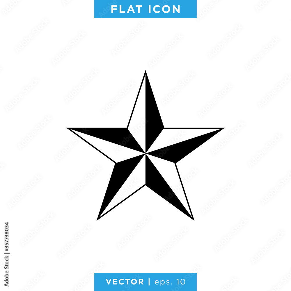Fototapeta premium Star Icon Vector Logo Design Template.