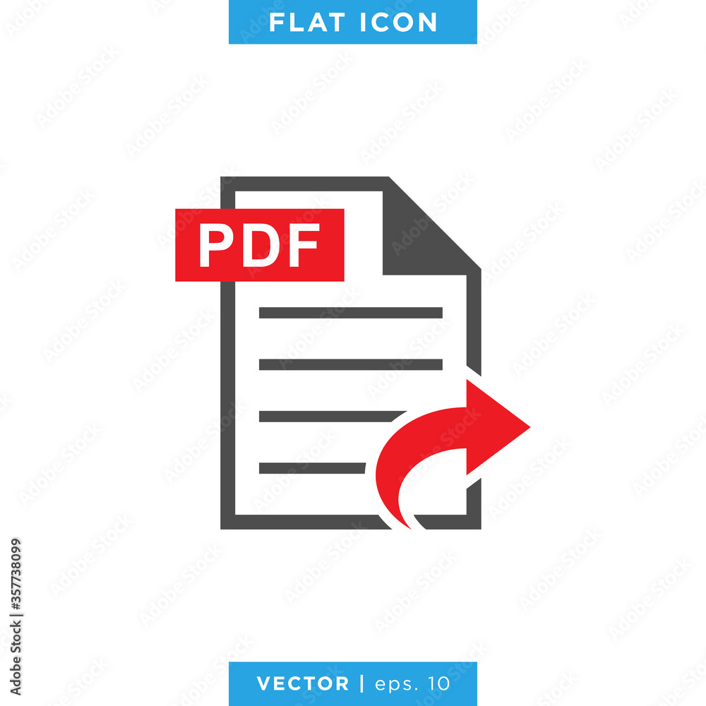 PDF icon vector design template PDF icon vector design template