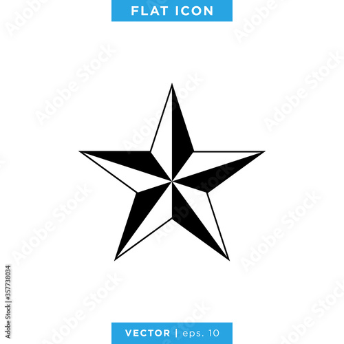 Star Icon Vector Logo Design Template.