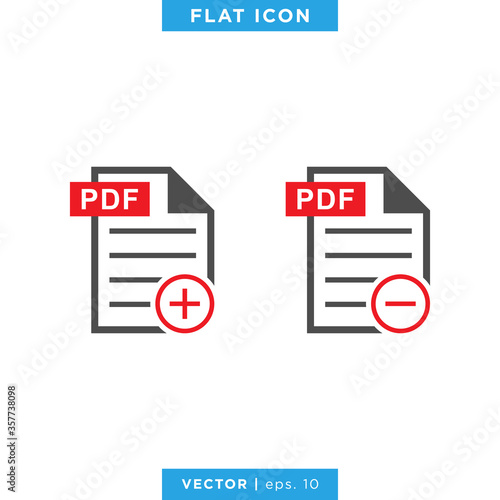 PDF icon vector design template