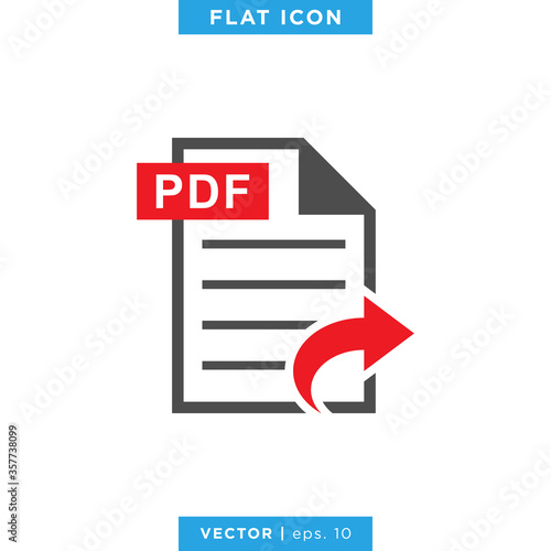 PDF icon vector design template