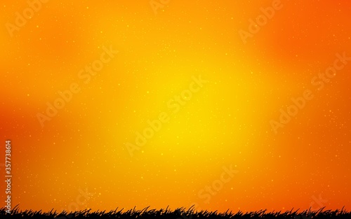 Light Orange vector texture with milky way stars.