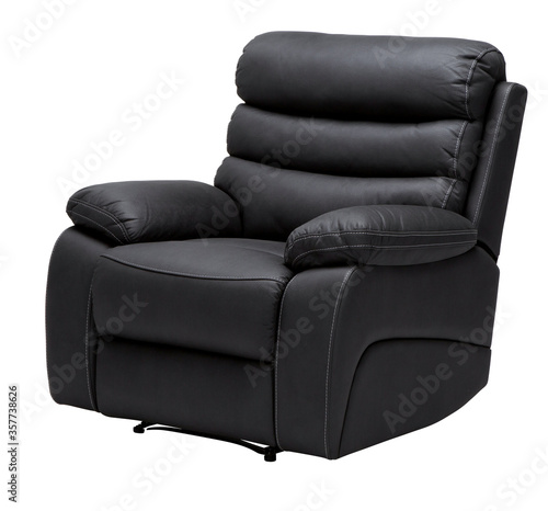 black leather chair