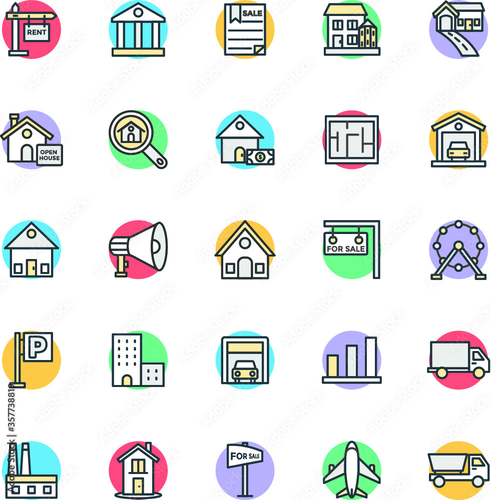 Real Estate Cool Vector Icons 2
Real Estate Cool Vector Icons 2