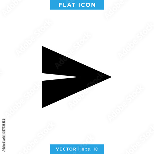 Paper plane icon vector design template