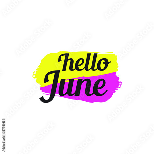 logo hello june vector icon