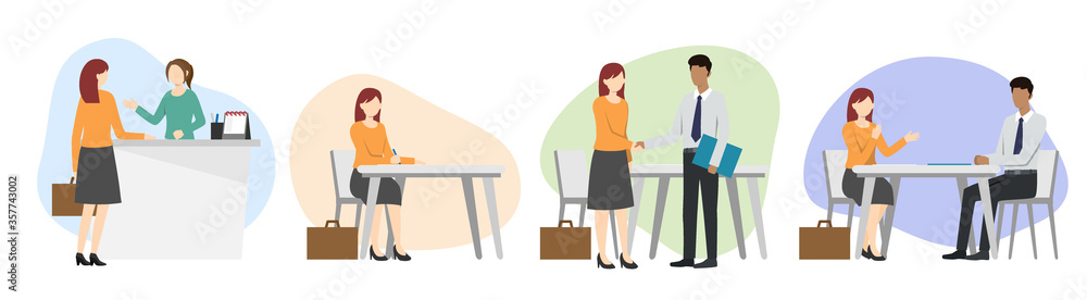 Woman having a job interview. Recruitment. Woman having a job interview. Recruitment.