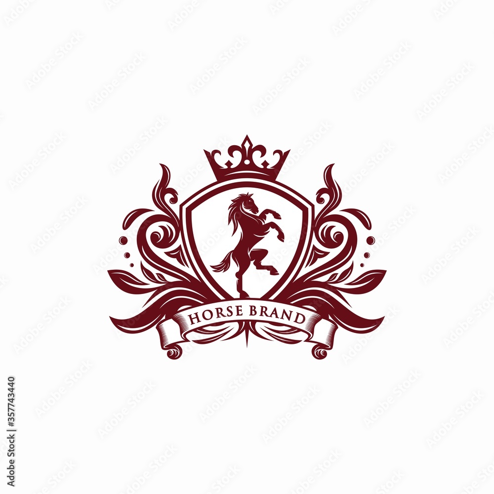 Horse brand logo design vector template
Horse brand logo design vector template
