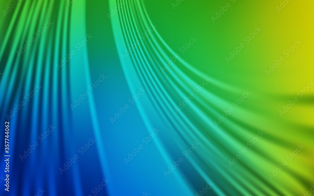 Fototapeta premium Light Blue, Green vector texture with bent lines.