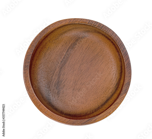 Wooden bowl isolated on white background ,include clipping path