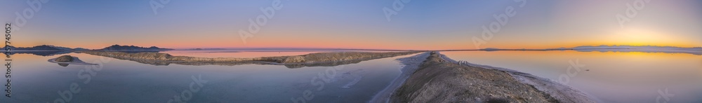 Sunset over the pans at the Bonnievale Salt Flats