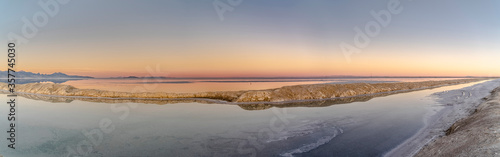 Panorama view of pans at the Bonnievale Salt Flats