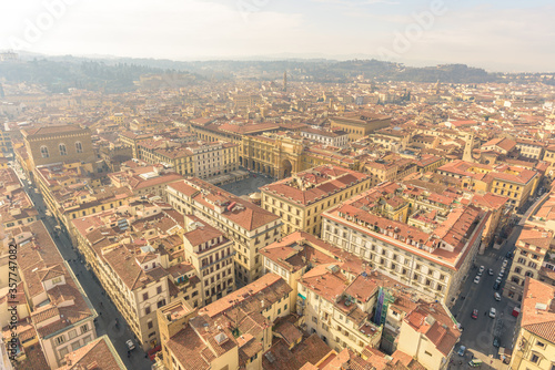 Florence streets from the sky