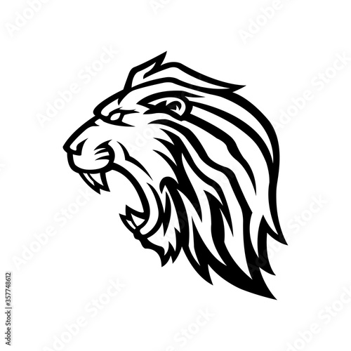 Wallpaper Mural lion head mascot logo vector design template Torontodigital.ca