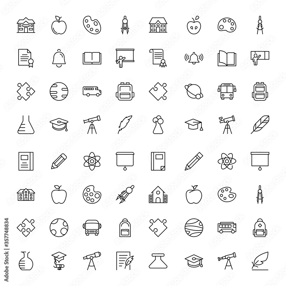 Education icon set. Education icon set.