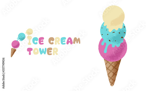Vector illustration of ice cream