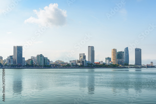 Scenic view of Da Nang  Danang  skyline  Vietnam