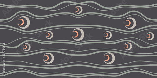 
Brown waves. Abstract striped pattern.
in restrained tones. Seamless vector illustration for wallpaper, textile, fabric, packaging.