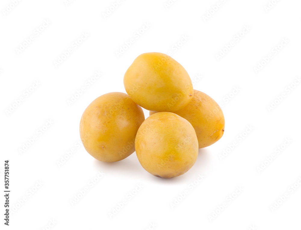 Date fruit an isolated on white background Date fruit an isolated on white background