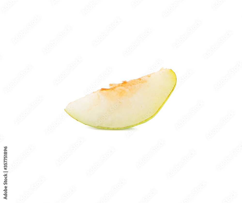 Chinese fragrant pear slice an isolated on white background