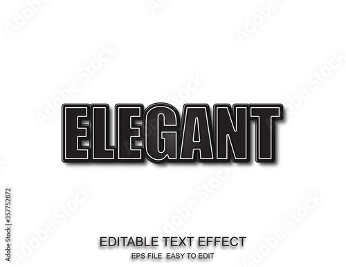 Editable text effect style